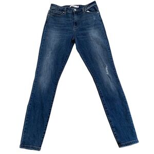 💜 JustFab Distressed Dark Wash Skinny Jeans - Size 29